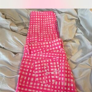 Lilly Pulitzer Pink and White Checkered Pants